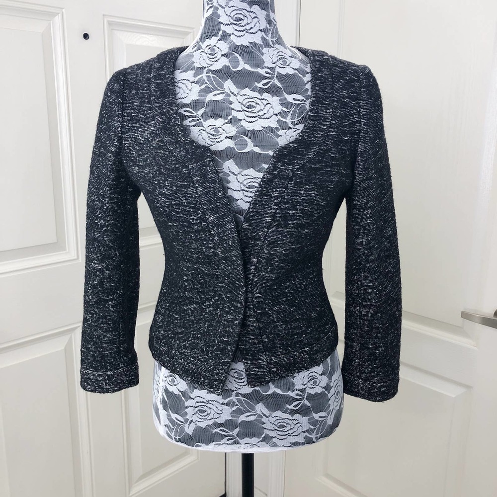 Black Wool Blend Blazer Size Petite 0